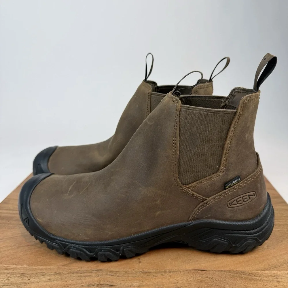 NWOB Mens Keen Anchorage IV‎ Brown Leather Waterproof Hiking Ankle Boots Size 11